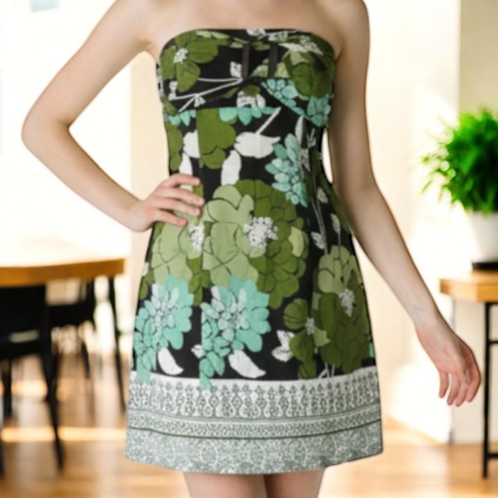 2 for $30 💟 Vintage Cotton Strapless Dress